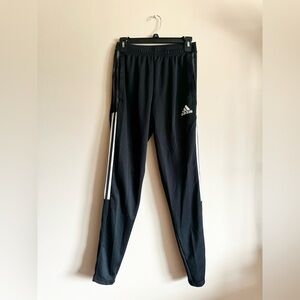 Adidas black 3-stripe essentials joggers (men’s small)
